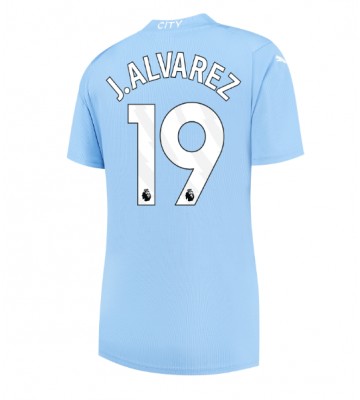 Manchester City Julian Alvarez #19 Kotipaita Naisten 2023-24 Lyhyet Hihat